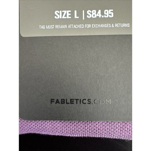 Fabletics Men's L The Dash Short Sleeve Button Up Shirt Purple Knit NWT - Picture 12 of 15